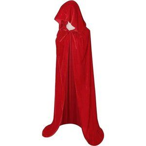 Hooded Long Velvet Cape for Christmas Halloween Costumes For Children Cosplay